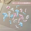 MUQV 50 Cái Nơ Móng Tay 3D Satin Ánh Sáng, Ruy Băng Nhiều Màu, Kim Cương Giả DIY - Phụ Kiện Làm Móng Tay Quyến Rũ 7