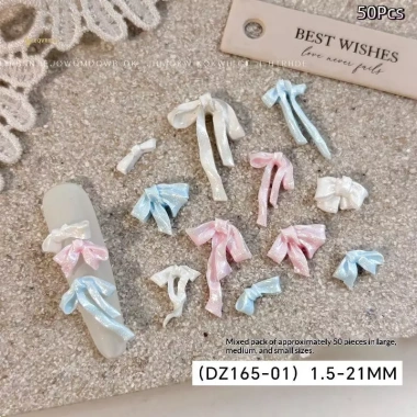 MUQV 50 Cái Nơ Móng Tay 3D Satin Ánh Sáng, Ruy Băng Nhiều Màu, Kim Cương Giả DIY - Phụ Kiện Làm Móng Tay Quyến Rũ 9 MUQV 50 Cái Nơ Móng Tay 3D Satin Ánh Sáng, Ruy Băng Nhiều Màu, Kim Cương Giả DIY - Phụ Kiện Làm Móng Tay Quyến Rũ 9