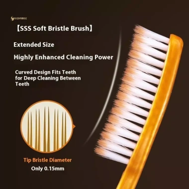 MUQV 6 Bàn Chải Đánh Răng Lớn Mềm - Thiết Kế Rộng Chống Trơn Trượt, Bàn Chải Chữ U Mở Rộng