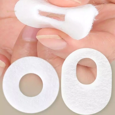 MUQV 6 miếng lót chân ngô tự dính - Bảo vệ gót, ngón, giảm callus, bọt tròn dạng bầu dục, siêu mềm, đệm êm ái, phù hợp đi giày cao gót, giảm đau