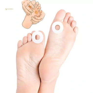 MUQV 6 miếng lót chân ngô tự dính - Bảo vệ gót, ngón, giảm callus, bọt tròn dạng bầu dục, siêu mềm, đệm êm ái, phù hợp đi giày cao gót, giảm đau