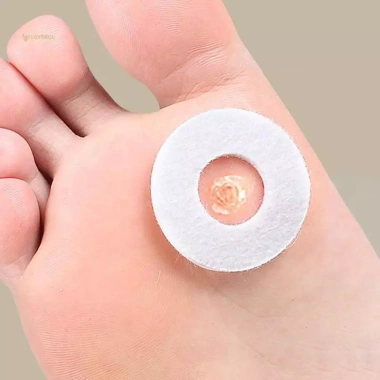 MUQV 6 miếng lót chân ngô tự dính - Bảo vệ gót, ngón, giảm callus, bọt tròn dạng bầu dục, siêu mềm, đệm êm ái, phù hợp đi giày cao gót, giảm đau