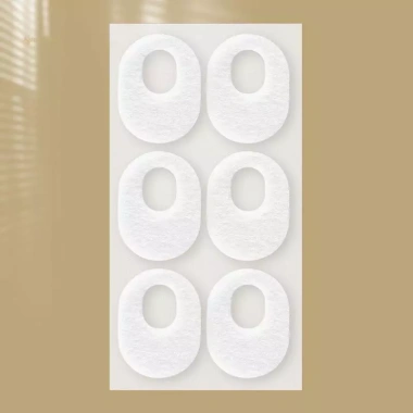 MUQV 6 miếng lót chân ngô tự dính - Bảo vệ gót, ngón, giảm callus, bọt tròn dạng bầu dục, siêu mềm, đệm êm ái, phù hợp đi giày cao gót, giảm đau