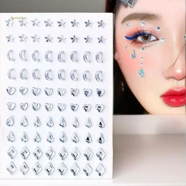 MUQV 80 Khuôn Mặt Đặc Biệt Nhiều Màu Xăm Tạm Thời và Eyes Diamond Fake Giá 40.500 VND