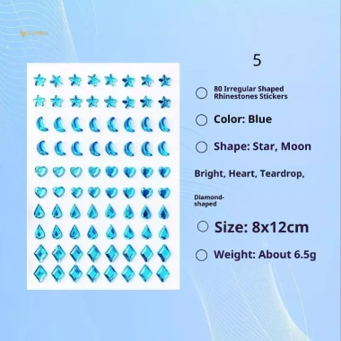 MUQV 80 Khuôn Mặt Đặc Biệt Nhiều Màu Xăm Tạm Thời và Eyes Diamond Fake Giá 40.500 VND