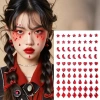 MUQV 80 Khuôn Mặt Đặc Biệt Nhiều Màu Xăm Tạm Thời và Eyes Diamond Fake Giá 40.500 VND 10