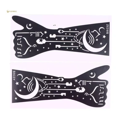 MUQV Cặp Chuyển Tay Tạm Thời Henna và Tranh Hoa Stencil DIY – Vẽ Đẹp, An Toàn, Dễ Tạo Mẫu