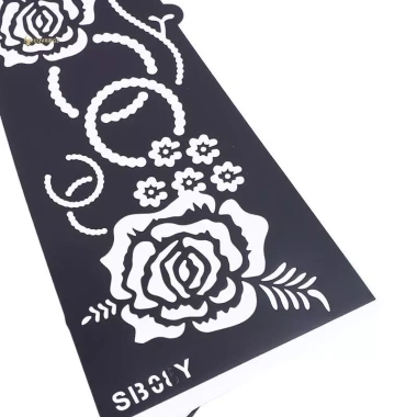 MUQV Cặp Chuyển Tay Tạm Thời Henna và Tranh Hoa Stencil DIY – Vẽ Đẹp, An Toàn, Dễ Tạo Mẫu