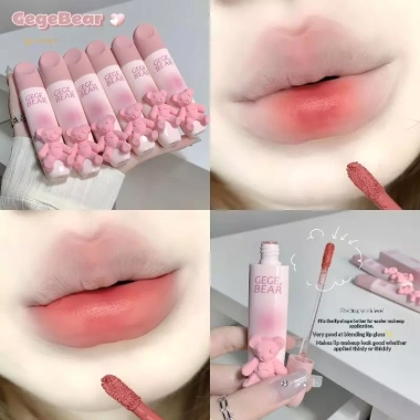 MUQV Gege Bear Gấu Nhỏ Dễ Thương Matte Velvet Lip Glaze Mist - Son Kem Nhiều Màu Dưỡng Da Trang Điểm Nữ 66.880₫ 7