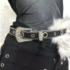 MUQV Giả Da Kim Cương Y2K – Dây Thắt Lưng Gothic Punk Lông, Xích Đêm, Trang Trí Quần Jean, thiết kế độc đáo 4