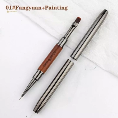 MUQV Gỗ Đàn Hương Dual End Keo Bút UV Gel Bàn Chải Nghệ Thuật Tranh Nối Dài Bàn Chải Dòng Dụng Cụ Làm Móng Tay Chuyên Nghiệp Giá Ưu Đãi