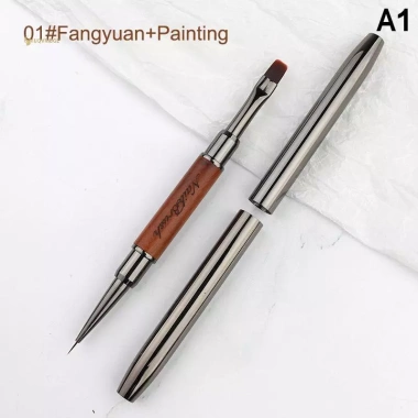 MUQV Gỗ Đàn Hương Dual End Keo Bút UV Gel Bàn Chải Nghệ Thuật Tranh Nối Dài Bàn Chải Dòng Dụng Cụ Làm Móng Tay Chuyên Nghiệp Giá Ưu Đãi