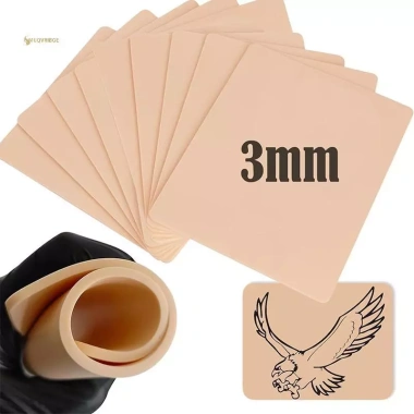 MUQV Hình xăm thực hành silicone 1/5/10 cái dày 1mm - Dễ dùng cho người mới, giảm còn 36.828₫