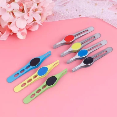MUQV Kẹp Lông Mày Tóc Xoăn Thép Không Gỉ - Kéo, Tông Đơ Tẩy Lông Mặt, 40.040 VND