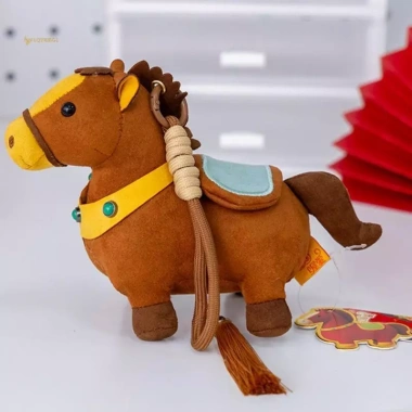MUQV Linh Vật Pony Dễ Thương Móc Khóa Ngựa Nhồi Bông, Quà Tặng Năm Mới 169k