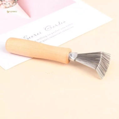 MUQV Lược Gỗ Đa Năng Làm Sạch Bàn Chải Tóc, Lược Bụi Tay Cầm Nhúng Dụng Cụ 3