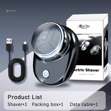 MUQV Máy Cạo Râu Điện Di Động USB 2 trong 1 Ướt Khô, Sạc Đơn Giản, Giặt Quà Cha