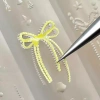 MUQV Nơ Hạt Chuỗi Ruy Băng 3D Khuôn Silicon DIY Trang Trí Móng Tay Nghệ Thuật, Thiết Kế Độc Đáo, Giá Ưu Đãi, Cho Móng Tay Quyến Rũ 4