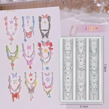MUQV Nơ Hạt Chuỗi Ruy Băng 3D Khuôn Silicon DIY Trang Trí Móng Tay Nghệ Thuật, Thiết Kế Độc Đáo, Giá Ưu Đãi, Cho Móng Tay Quyến Rũ 8 MUQV Nơ Hạt Chuỗi Ruy Băng 3D Khuôn Silicon DIY Trang Trí Móng Tay Nghệ Thuật, Thiết Kế Độc Đáo, Giá Ưu Đãi, Cho Móng Tay Quyến Rũ 8