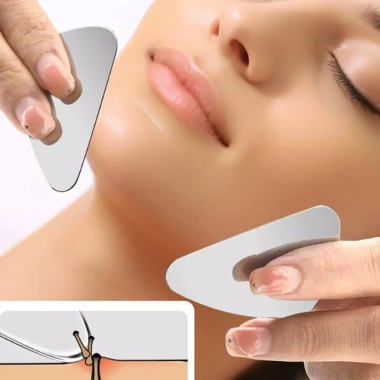 MUQV Scraper Thép Không Gỉ Gua Sha Máy Mát Xa Da Mặt Tóc Nang Làm Sạch 6