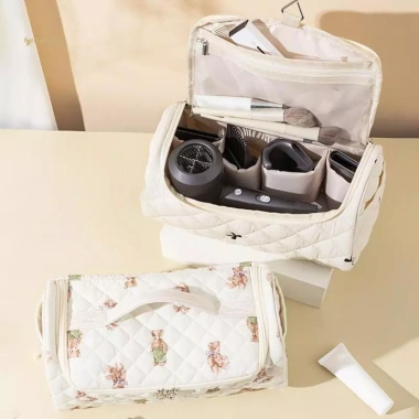 MUQV Túi Du Lịch Quilted Cotton Dành Cho Airwrap - Dụng Cụ Tóc Có Móc Treo, Bảo Quản Tiện Lợi Giá Ưu Đãi 250k Giảm Giá Đặc Biệt 3