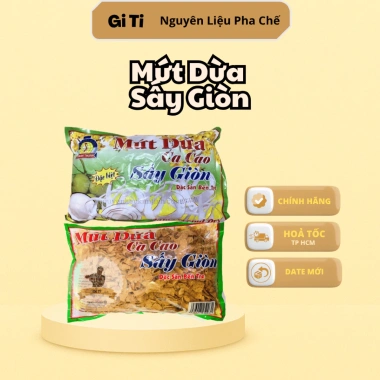 Mứt Dừa Cacao Sấy Giòn Thanh 500gr - Giảm Giá Đặc Biệt 63k, Vị Ngon Dưỡng Sinh