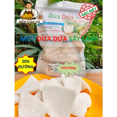 Mứt Dừa Dứa Bến Tre Miếng Sấy Lạnh Nguyên Chất Đặc Sản Ăn Vặt - Giá chỉ 95.000
