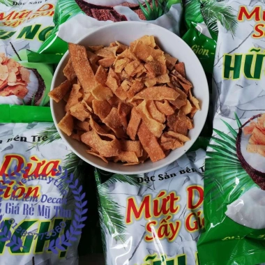 Mứt dừa giòn sấy khô Bến Tre 200g Nguyên liệu pha chế sỉ Hà Nội, giá chỉ 25.000đ giảm từ 32.500đ