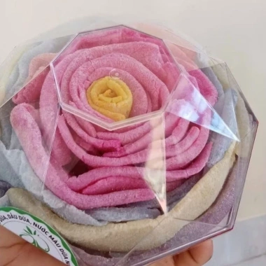 Mứt Dừa Non Hoa Hồng Đường Phèn Mix Màu Tự Nhiên - Giá 73.470đ Giảm Đặc Biệt