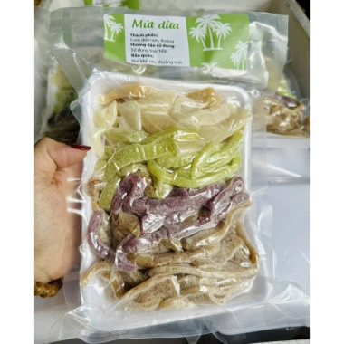 Mứt dừa non sợi mix vị 500g - Ngon thơm, giá ưu đãi 112k giảm từ 145,6k 5