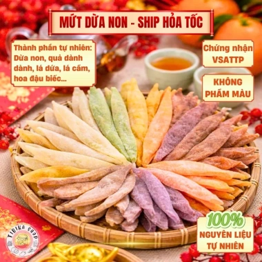 Mứt dừa non sợi to dẻo mềm 200g combo gừng mật ong và hạt điều giảm còn 160.550 VND 2 Mứt dừa non sợi to dẻo mềm 200g combo gừng mật ong và hạt điều giảm còn 160.550 VND 2