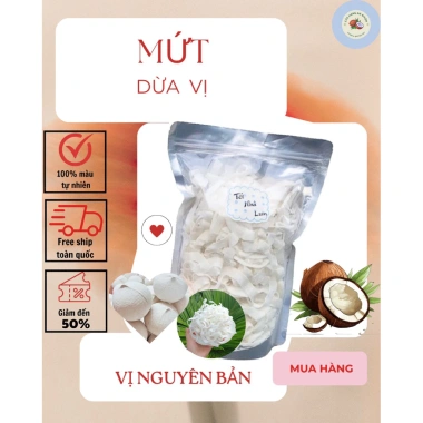 Mứt Dừa Non Truyền Thống Mềm Không Chất Bảo Quản Ăn Vặt Ngon Giá 99.000₫