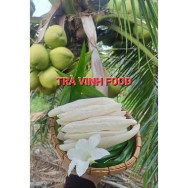 Mứt Dừa Sáp Đường Phèn Truyền Thống Dẻo Ngọt Nhẹ Thơm Lá Dứa - Gói Hút Chân Không / Hộp, 110k (Giá Gốc 139.7k)