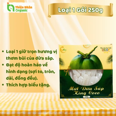Mứt Dừa Sáp KING COCO Sấy Dẻo Sữa Tươi Ít Ngọt - Đặc Sản Trà Vinh, Giá ưu đãi 198k 8
