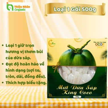 Mứt Dừa Sáp KING COCO Sấy Dẻo Sữa Tươi Ít Ngọt - Đặc Sản Trà Vinh, Giá ưu đãi 198k 9