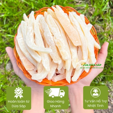 Mứt Dừa Sáp Ông Hoàng 500g - Mềm Dẻo Nguyên Chất, Giá Rẻ Sỉ Lẻ Cầu Kè Trà Vinh
