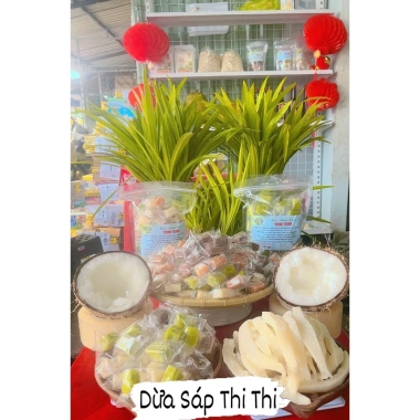 Mứt Dừa Sáp Thượng Loại 2 1Kg Vị Lá Dứa Ngon tự nhiên giảm giá 429.000₫ 6
