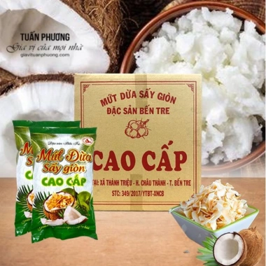 Mứt dừa sấy giòn cao cấp 240g - Vị ngọt tự nhiên, giòn tan, giảm giá 35.000đ (giá gốc 43.750đ)