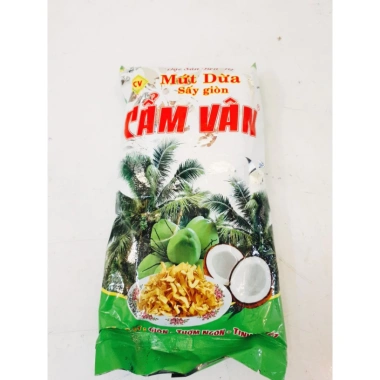 Mứt Dừa Sấy Khô Cẩm Vân 240g - Thơm Giòn, Ngon, Giá chỉ 39.000đ, Giảm giá 6