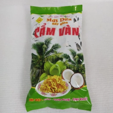 Mứt Dừa Sấy Khô Cẩm Vân 240g - Thơm Giòn, Ngon, Giá chỉ 39.000đ, Giảm giá 7
