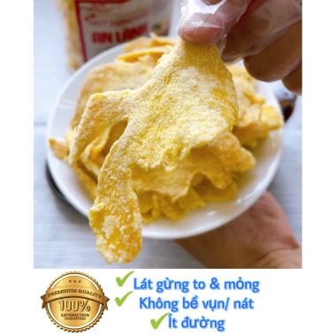 Mứt Gừng Huế Ít Đường 500gr Quà Biếu Tết Đặc Sản Truyền Thống Gừng Sẻ Cay Ấm
