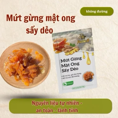 Mứt gừng mật ong sấy dẻo Phương Di 50g - Ngon, bổ dưỡng, giảm còn 30.400