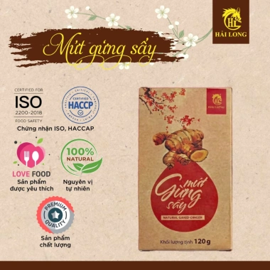 Mứt Gừng Sấy Hải Long 120g Ngon Dinh Dưỡng Giảm Giá 23% Chỉ 60.100₫