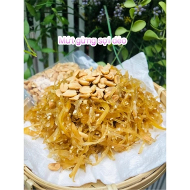 Mứt gừng sợi dẻo 300g nhà làm không tẩy, thơm mùi gừng tự nhiên - Giá 56.430 VND