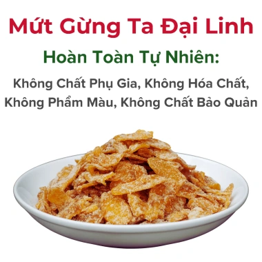 Mứt Gừng Ta Đường Mía Thô Tự Nhiên Không Luộc, Giảm Giá 22% - 250g/500g/1kg