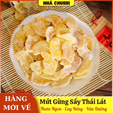 Mứt Gừng Thái Lát Cay Ấm Nồng - Đặc Sản Quà Tặng Tết, Giá Ưu Đãi 65.000₫