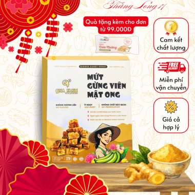 Mứt gừng viên mật ong QNa Farm OCOP Quảng Nam – Nguyên chất, vị ngọt, giảm 58k
