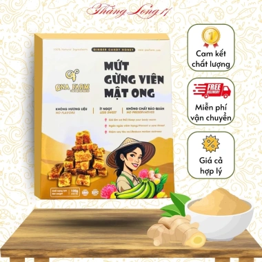 Mứt gừng viên mật ong QNa Farm OCOP Quảng Nam – Nguyên chất, vị ngọt, giảm 58k