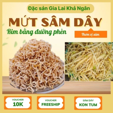 Mứt sâm dây Ngọc Linh 1kg - Sên đường phèn thơm, tốt cho sức khỏe, giảm giá 180k