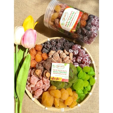 Mứt Sấy Dẻo Mix 9 Vị Kiwi Ô Mai Xí Muội Đào: Chua Ngọt, Hộp 1kg Giá 229k 4